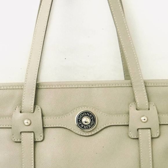 Dooney & Bourke Taupe Crossgrain Leather Tote Bag - Picture 1 of 9